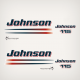 2002 2003 2004 2005 2006 Johnson 115 hp SaltWater Edition decal set White models 0350165 0350185 0350186 0350189 0350191 0350199 decal stickers