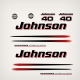 2002 2003 2004 2005 2006 Johnson 40 hp FourStroke EFI decal set White models