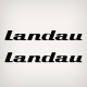 1990 Landau Hull letters logo decals stickers 
One for each side of your Boat



