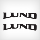1980's Lund Boat Solid Decal Set
