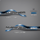 1996-1998 Mariner 250 HP MAGNUM EFI 3.0 LITRE EFI Decal set Blue 37-809168A96, 37-809168A97