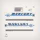 1959 Mercury Mark 6A Outboard decal set BLUE
white outboards model
with the famous comet engine