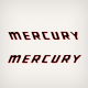 1960 MERCURY Outboards decal set (Red-Black) 100hp