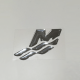 Mercury M logo Wave Raised Gel Emblem Domed  1999 2000 2001 2002 2003 2004 2005 Front