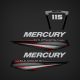 2014 2015 2016 2017 2018 Mercury 115 hp Fourstroke decal set 8M0088056 8M0080237 decals stickers outboard motor cover graphics
