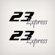 Pro-line 23 Express decal set Proline vinyl stickers boat decals 
2005 2006 2007 2008 boats
Black silver