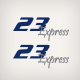 Pro-line 23 Express decal set Proline vinyl stickers boat decals 
2005 2006 2007 2008 boats
Silver navy Blue