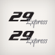 Pro-line 29 Express decal set Proline vinyl stickers boat decals 
2005 2006 2007 2008 boats
Silver Black
