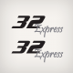Pro-line 32 Express decal set Proline vinyl stickers boat decals 
2005 2006 2007 2008 boats
Silver Black