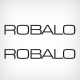 Robalo letters Decal Set CUT over Black Vinyl  66