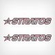 1998 1 star stratos in silver and red for stratos each boat hull 
