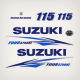 2015-2016 Suzuki 115 Hp Fourstroke EFI Decal Set White models