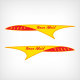 Texas Maid Boat Fleet runabout Decal Set Yellow/Red