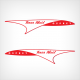 Texas Maid Boat OSPREY Decal Set Red/White