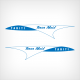 Texas Maid Boat TAHITI runabout Decal Set white/blue