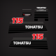2002 and earlier Tohatsu 115 hp Decal set