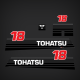 2002 and earlier Tohatsu 18 hp decal set