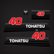 2002 and earlier Tohatsu 40 hp Decal set M40C
361S87801-0