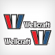 Wellcraft lettering and logo Decal Set