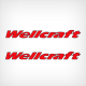 Wellcraft Letters Italic Logo Decal Set
