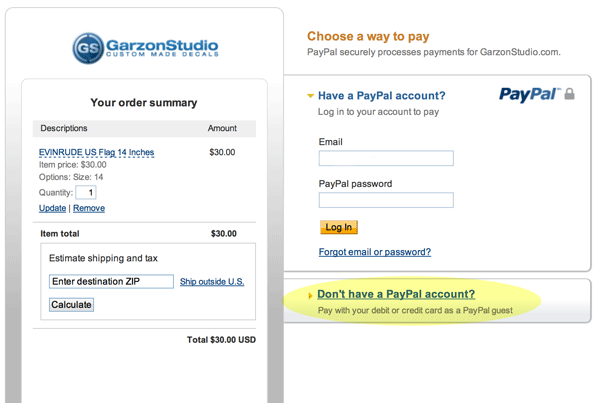 Dont have a Paypal Account