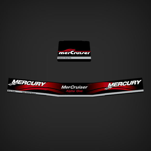 Mercury Alpha One Outdrive Replacement Decal Kit   Mercruiser