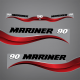 2003 2004 2005 2006 2007-2008 2009 2010 2011 2012 Mariner 90 hp Decal set Red 899341T02