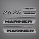 1998 Mariner 150 hp 2.5 EFI Supermagnum Hi-Performance Alien Custom decal set 849543A7 Silver
